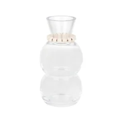 Kupla lasimaljakko kapea 17x7 cm kirkas/valkoinen*Aarikka Sale