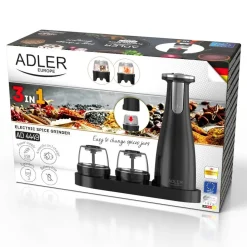 Discount Adler suola- ja pippurimylly elektroninen musta