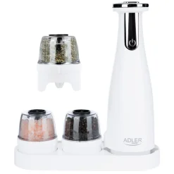 Online Adler suola- ja pippurimylly elektroninen valkoinen