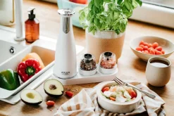 Online Adler suola- ja pippurimylly elektroninen valkoinen