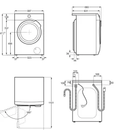 kuivaava pesukone 6/9 kg LWR732A96K*Aeg