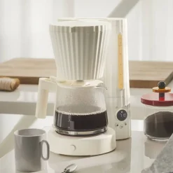 Outlet Alessi Plisse kahvinkeitin 10 kuppia/1,5 L valkoinen