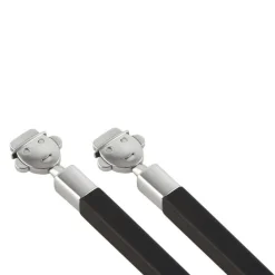 syömäpuikot & teline Alessandro 24 cm musta/teräs*Alessi Online