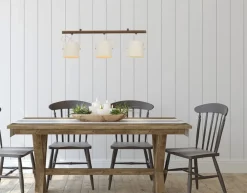 Aneta Lighting Espresso kattovalaisin 3-os. valkoinen/tumma puuväri* Discount