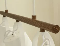 Aneta Lighting Espresso kattovalaisin 3-os. valkoinen/tumma puuväri* Discount