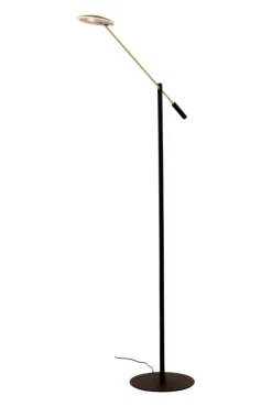 Aneta Lighting lattiavalaisin Cadiz LED musta/mattamessinki* New