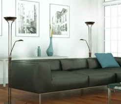 Aneta Lighting lattiavalaisin Nice LED uplight mustakromi* Hot