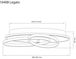 Aneta Lighting LED-plafondi Legato musta* Best