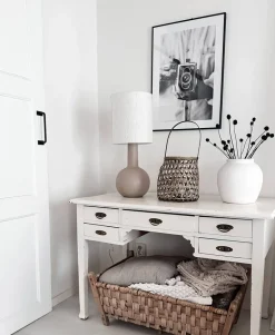 Outlet Aneta Lighting pöytävalaisin Eleana ruskea/beige