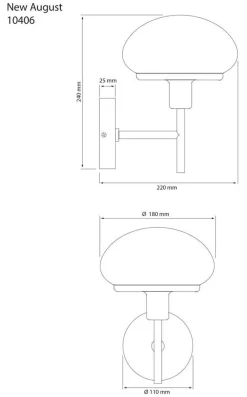 Aneta Lighting seinävalaisin New August musta/valkoinen* Best