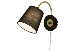 Aneta Lighting seinävalaisin Ljusdal musta/mattamessinki* Discount