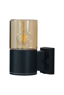 Aneta Lighting ulkoseinävalaisin Lysekil musta/meripihka* Discount