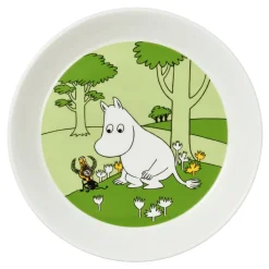 Hot Moomin Arabia Muumi Lautanen Muumipeikko nurmenvihreä 19 cm