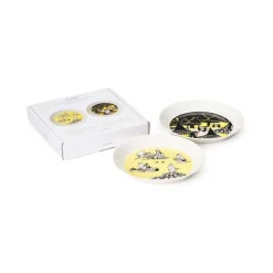 Arabia Muumi Lautassetti Keltainen&hurraa 19 cm 2 kpl*Moomin Best