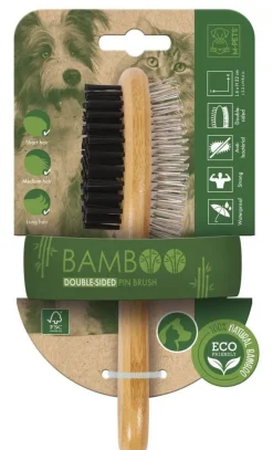 koiran harja Bamboo kaksipuoleinen*Best Friend Clearance