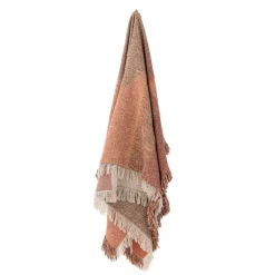 Arni Throw, Brown, Recycled Cotton*Bloomingville Sale
