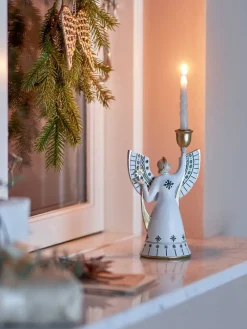 Outlet Bloomingville kynttilänjalka Evangeline valkoinen