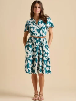 Sale Brakeburn mekko Woodland leaves Vihreu00e4 / Valkoinen