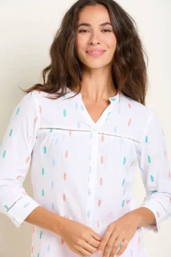 Outlet Brakeburn pusero Skye Valkoinen