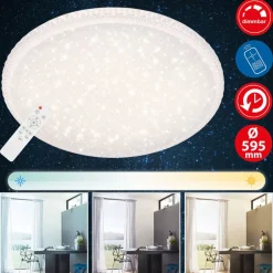 Outlet Briloner LED-plafondi CCT tähtikuviokupu ja kristallikoriste