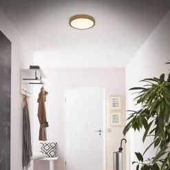 Hot Briloner Runa LED-plafondi Ø 28 cm puu