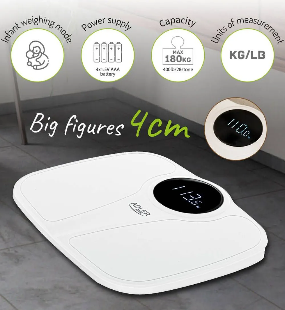 Best Camry henkilövaaka valkoinen