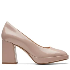 Clearance Clarks avokkaat Zoya85 Court Sand Patent