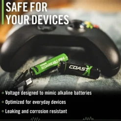 paristo AA USB-C 1.5V 4 kpl sis. latauskaapelin*Coast Discount