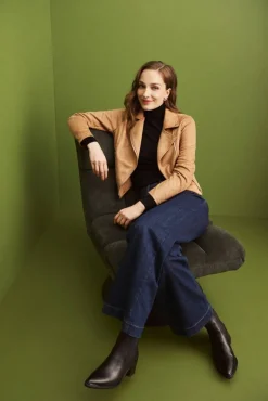 Online Create Biker-jakku Bea Mocha / ruskea