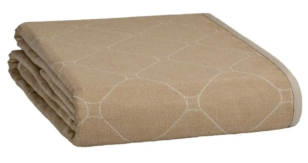 Discount Create Home Aamu päiväpeite 2-puoleinen 180x260cm khaki/l.valkoinen