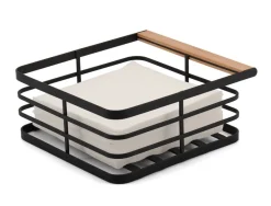 lautasliinateline metalli/puu musta*Create Home Discount