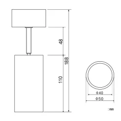 Outlet Design by Gru00f6nlund Design by Grönlund Minitube Spot kohdevalaisin musta 4000K