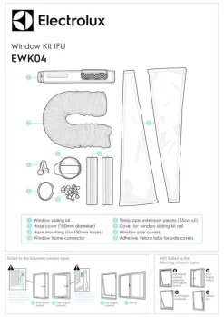 Sale Electrolux Ilmastointilaitteen ikkunasarja EWK04