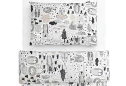 Kaverit Organic lasten pl+tl setti valk/kaakao 120x160/40x60*Familon