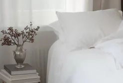 Pellava pussilakanasetti valk 150x200/50x60*Familon New