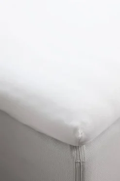 Muotoonommeltu aluslakana twill 90x200x25cm valkoinen*Finlayson Best