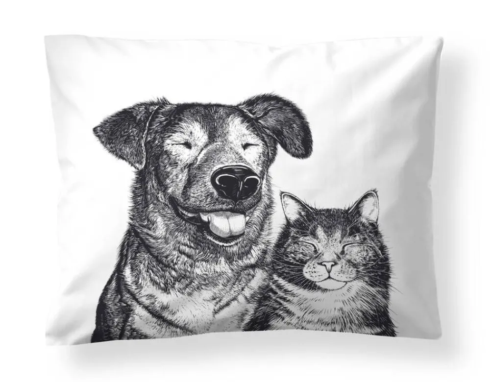 Best Finlayson tyynyliina Selvitytyjät 50x60 cm musta/valkoinen