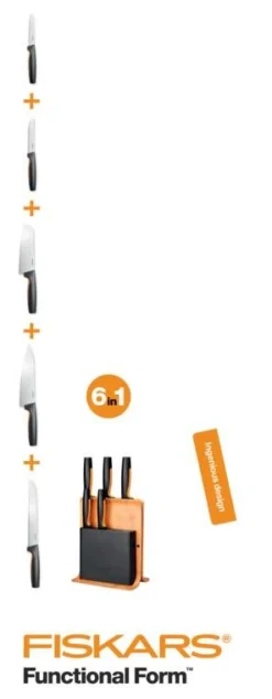 Functional Form veitsitukki bambu (sis. 5 veistä)*Fiskars Outlet
