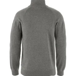 Clearance Fju00e4llru00e4ven Fjällräven neule Övik Lite Half Zip 020-999 Grey-Melange