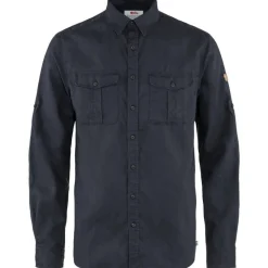 Clearance Fju00e4llru00e4ven Fjällräven paita Övik Travel Shirt LS 555 Dark Navy