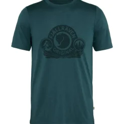 Best Fju00e4llru00e4ven Fjällräven t-paita Abisko Wool Classic SS 555 Dark Navy