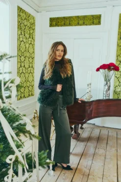 Clearance Freequent liivi FqFine-waistcoat Kombu Green