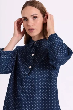 Online Freequent mekko FqRinna-dress Dark Blue Denim