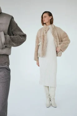 Outlet Freequent neulemekko FqSaturn-dress Moonbeam / Vaalea beige