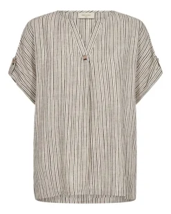 Best Freequent pusero FqLavar-blouse Moonbeam w. black / luonnonvalk.