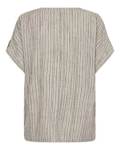 Best Freequent pusero FqLavar-blouse Moonbeam w. black / luonnonvalk.