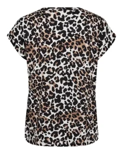 New Freequent t-paita FqViva-tee 205750 Simply Taupe w. Black