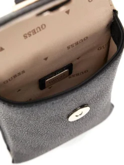 Online Guess laukku Clo Latona Flap Chit Chat Clo Coal logo