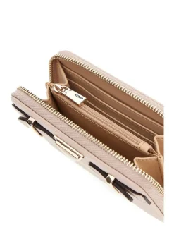 New Guess lompakko Alm Eco Ali Slg Medium Zip Around Alm Almond