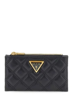 Clearance Guess lompakko Bla Giully Slg Dbl Zip Coin Purse Bla Black